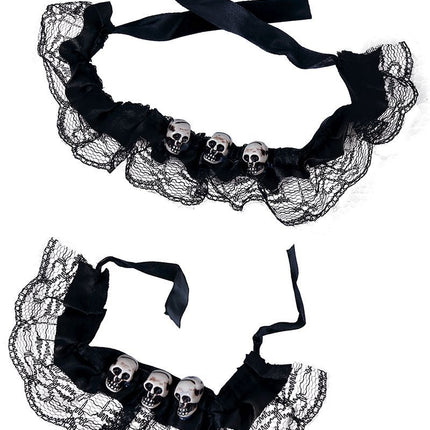 Halloween Pulsera Y Gargantilla Calavera