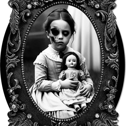 Adhesivo mural de Halloween Muñeca del Terror 30cm