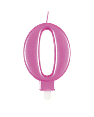 Vela 0 Año Rosa 12cm