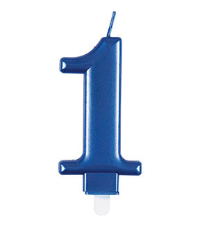 Vela 1 Año Azul 9cm