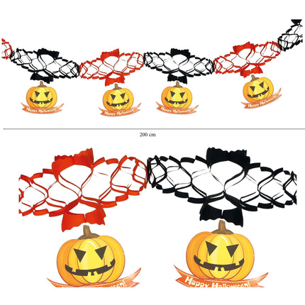 Guirnalda de Halloween Calabaza Colgantes Deluxe 2m