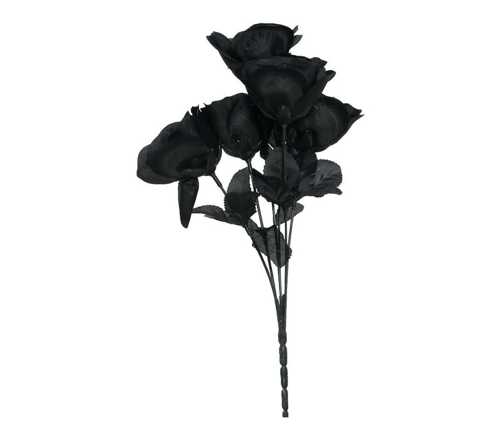 Halloween Rama de Rosas Negras 35cm
