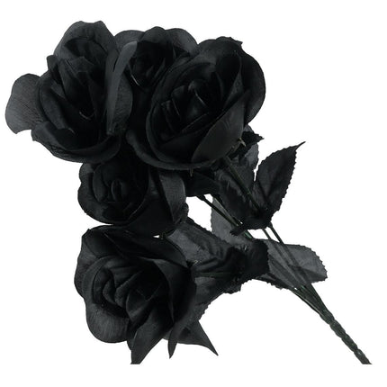 Halloween Rama de Rosas Negras 35cm