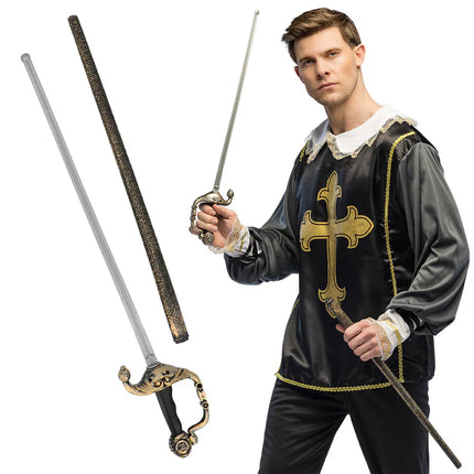 Espada de mosquetero de imitación, 68 cm
