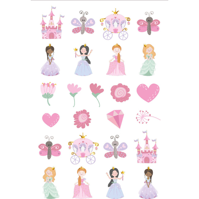 Tatuajes Falsos Princesas 25pcs