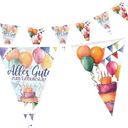 Guirnalda de «Feliz cumpleaños» de colores, 4 m