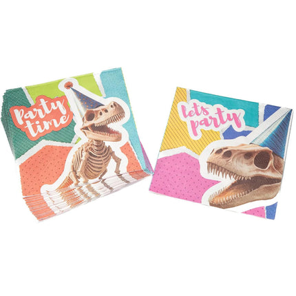 Servilletas de dinosaurios, 3 capas, 33 cm, 20 unidades