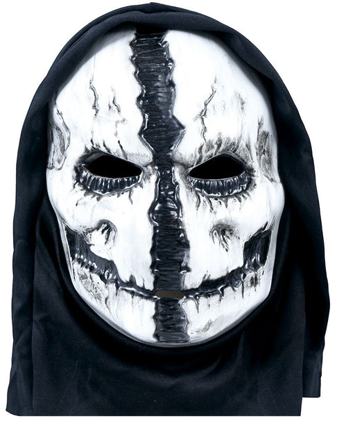 Máscara de Halloween Blanca y Negra Calavera