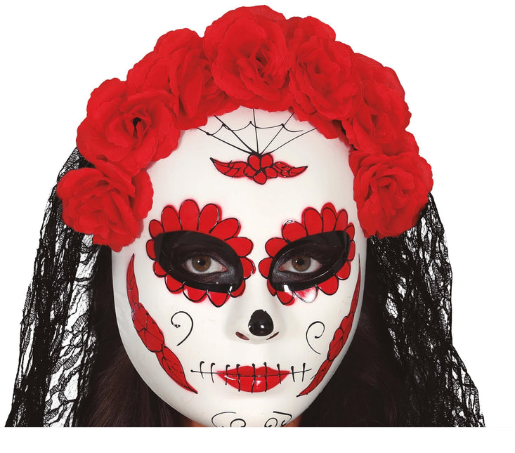 Velo Máscara Día De Los Muertos