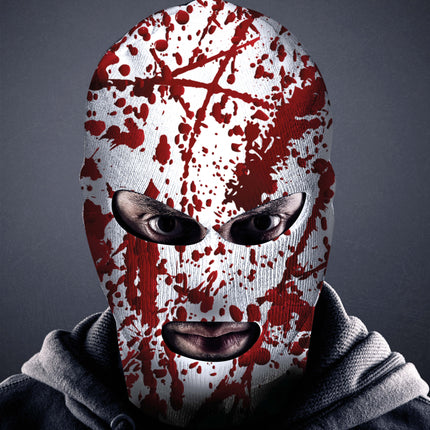 Pasamontañas de Halloween Sangre Blanca