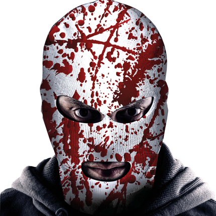 Pasamontañas de Halloween Sangre Blanca