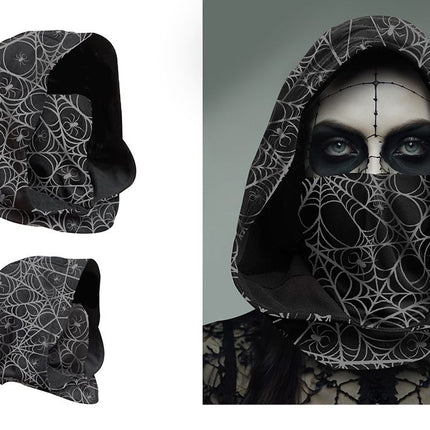Gorro de Halloween negro con telaraña