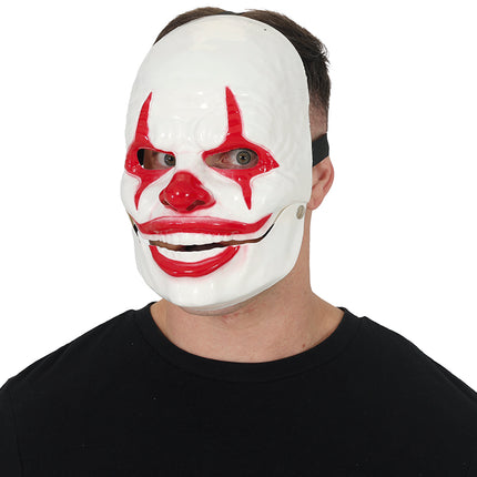 Máscara roja de payaso sonriente