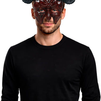 Máscara de Halloween de medio diablo