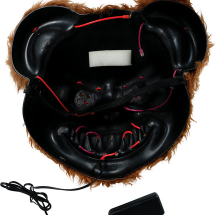 Máscara de Halloween de oso marrón con luz