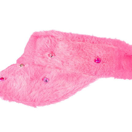 Visera de piel rosa