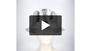 Sombrero de cubo Plata brillante