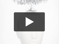 Diadema Halo espumillón plata