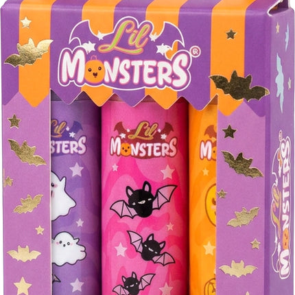 Brillo de labios de Halloween para niños, 3 unidades