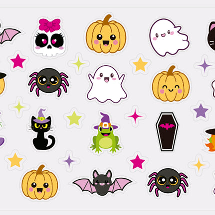 Pegatinas para uñas de Halloween: monstruos infantiles
