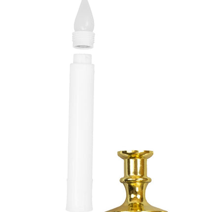 SET DE 6 VELAS BLANCAS CON LUZ PARPADEANTE Y TEMPORIZADOR 23 CM