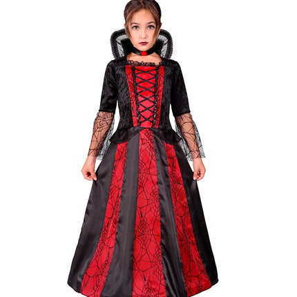 Disfraz Vampiro Rojo Negro Niña