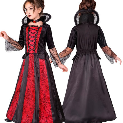 Disfraz Vampiro Rojo Negro Niña