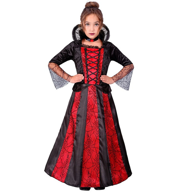 Disfraz Vampiro Rojo Negro Niña