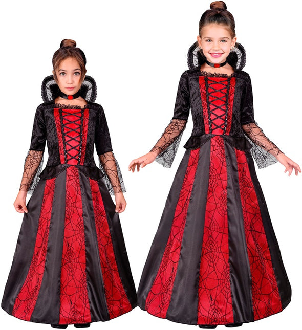 Disfraz Vampiro Rojo Negro Niña