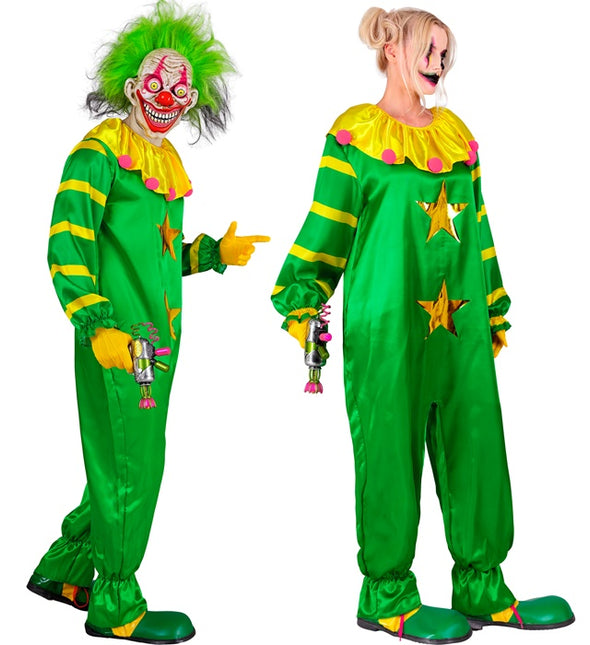 Payaso Horror Espacial Verde Amarillo