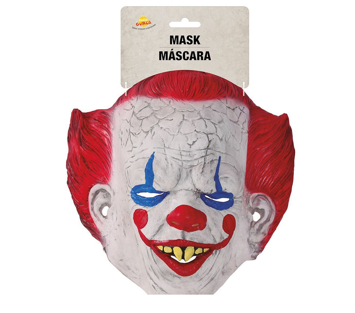 Máscara Halloween Payaso Pelo Rojo