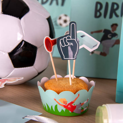 Figuras de fútbol para magdalenas 6 unidades