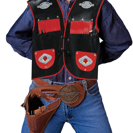 Sombrero vaquero de fieltro marrón niño