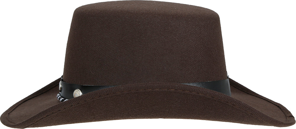 Sombrero vaquero de fieltro marrón niño