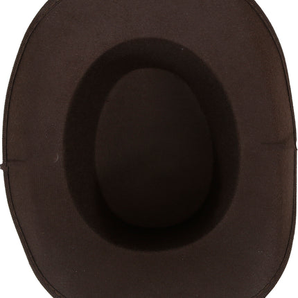 Sombrero vaquero de fieltro marrón niño