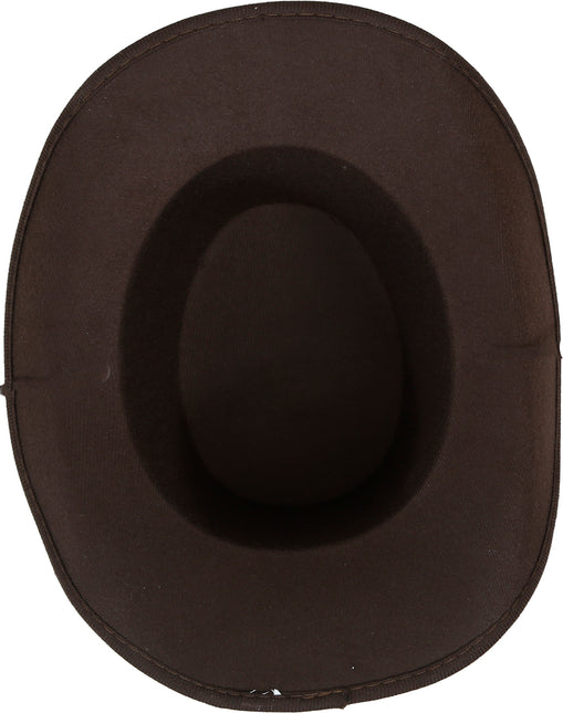 Sombrero vaquero de fieltro marrón niño