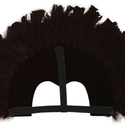 Tocado de plumas negro