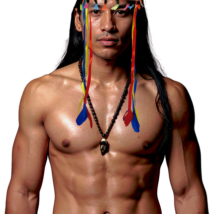 Penacho de plumas multicolor