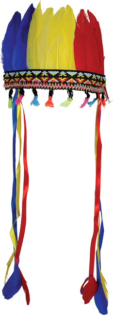 Penacho de plumas multicolor