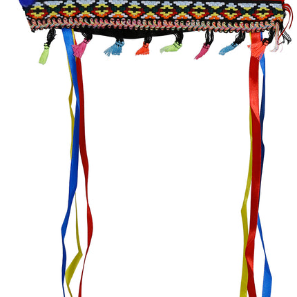 Penacho de plumas multicolor