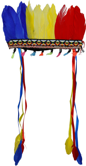 Penacho de plumas multicolor