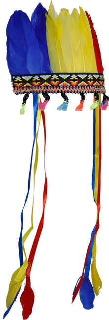 Penacho de plumas multicolor