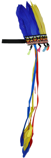 Penacho de plumas multicolor