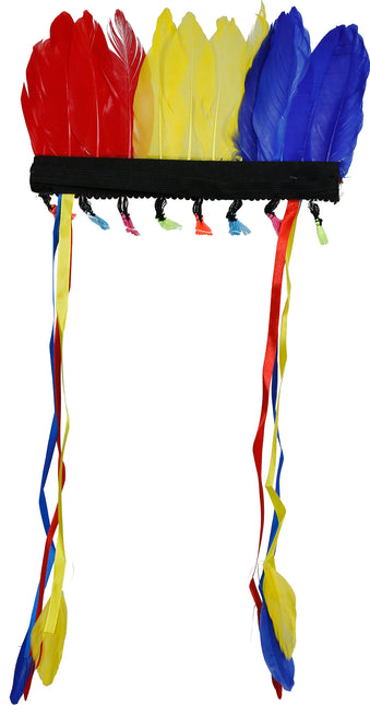 Penacho de plumas multicolor