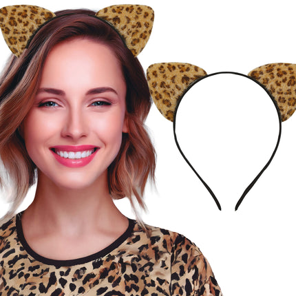 Diadema Leopardo Marrón/Amarillo