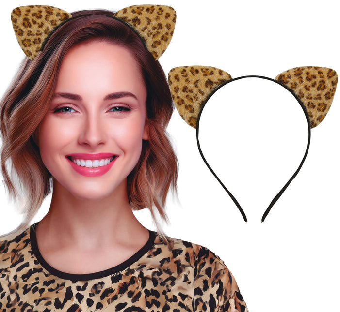 Diadema Leopardo Marrón/Amarillo