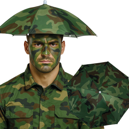 Paraguas de cabeza militar de 70 cm