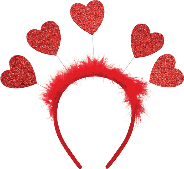 Diadema Corazones Roja