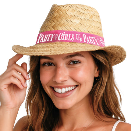 Sombrero de paja beige Fiesta Niñas