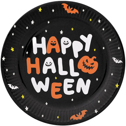 ¡Platos de Papel - "Feliz Halloween" - Halloween BoOo! - 23 cm - 8 piezas